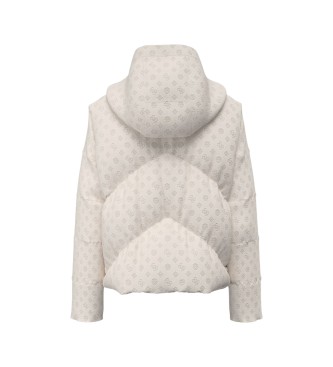 Guess Giacca trapuntata cropped Daisy con logo bianco