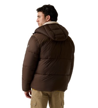Guess Zenith Brown Nylon Padded Jacket