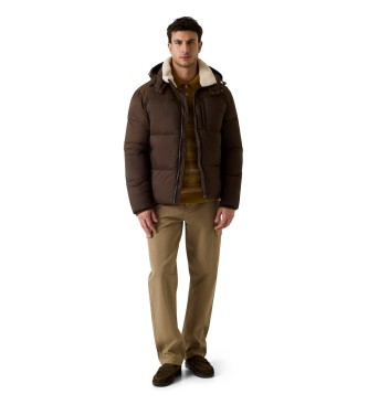 Guess Zenith Brown Nylon Padded Jacket