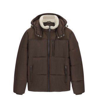 Guess Zenith Brown Nylon Padded Jacket