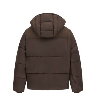 Guess Zenith Brown Nylon Padded Jacket
