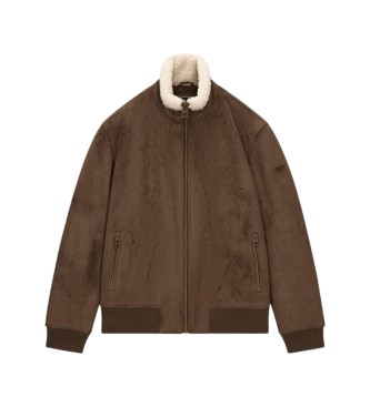Guess Giacca effetto scamosciato marrone