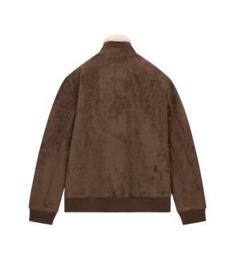 Guess Giacca effetto scamosciato marrone
