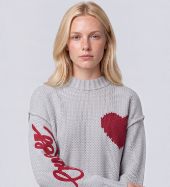 Guess Anita jumper with gray heart