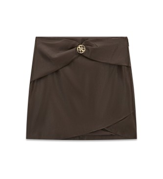 Guess Minirok Lucia met logogesp bruin