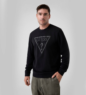Guess Sweat à logo brodé noir