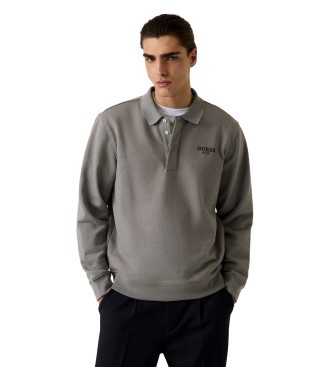 Guess Sweat-shirt style polo à manches longues, gris