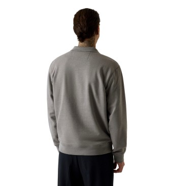 Guess Sweat-shirt style polo à manches longues, gris