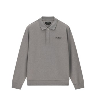 Guess Sweat-shirt style polo à manches longues, gris
