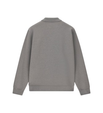 Guess Sweat-shirt style polo à manches longues, gris
