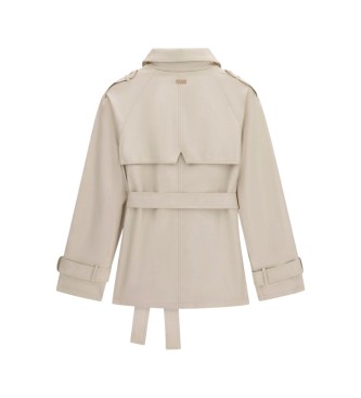Guess Trench court Marika en cuir synthétique beige