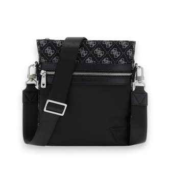 Guess Black Berlin flat crossbody bag