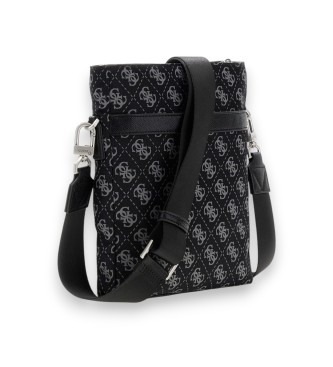 Guess Black Berlin flat crossbody bag
