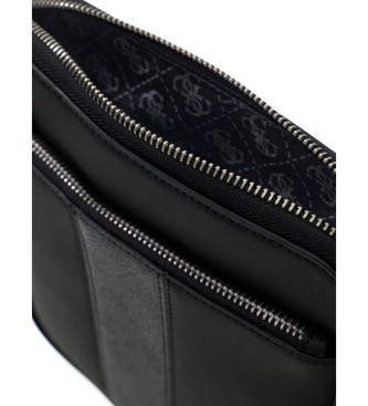 Guess Sac bandoulière plat Sydney noir