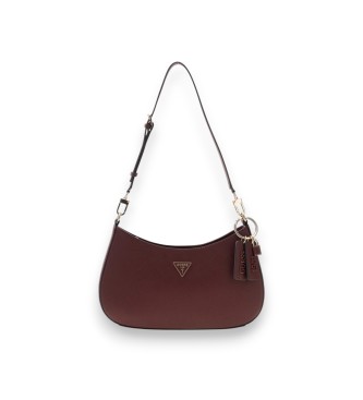 Guess Bolso de hombro con cremallera Noelle II burdeos