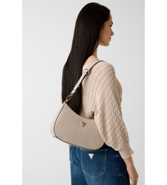 Guess Schoudertas Noelle saffiano beige