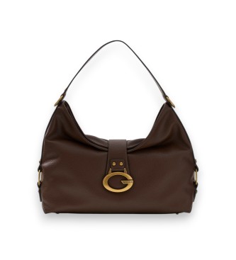 Guess Sac à bandoulière Camden grand marron foncé