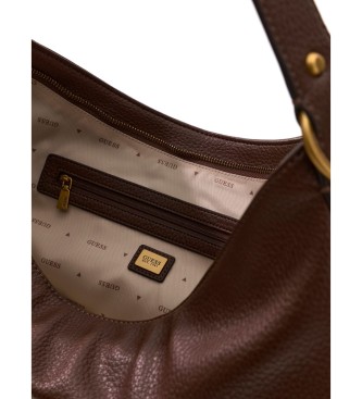 Guess Sac à bandoulière Camden grand marron foncé