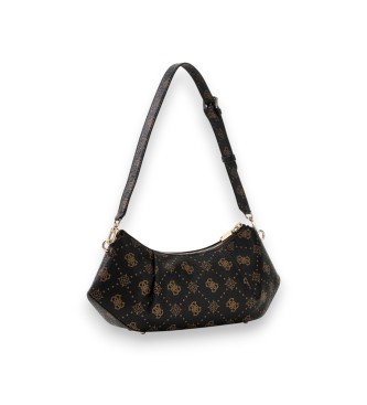 Guess Bolso de hombro logo Allegra marrón oscuro