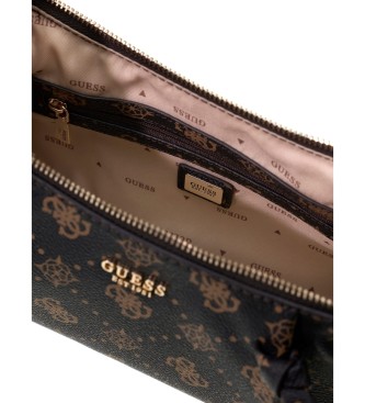 Guess Bolso de hombro logo Allegra marrón oscuro