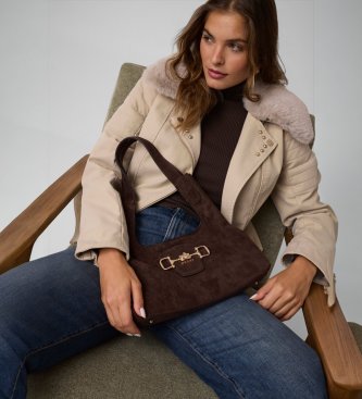 Guess Sunset hobo taske brun