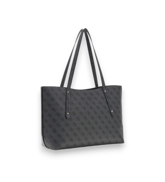 Guess Bolsa tote com zíper superior Brenton cinza escuro