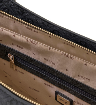 Guess Bolsa tote com zíper superior Brenton cinza escuro