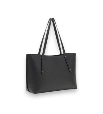 Guess Brenton tote-taske med lynlås ovenpå sort
