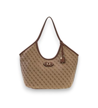 Guess Samantha Tote-taske med logo, beige