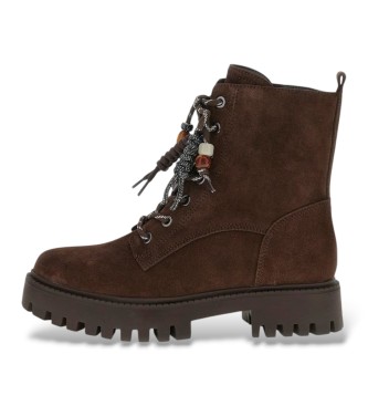 Guess Fizzle Lederstiefeletten braun