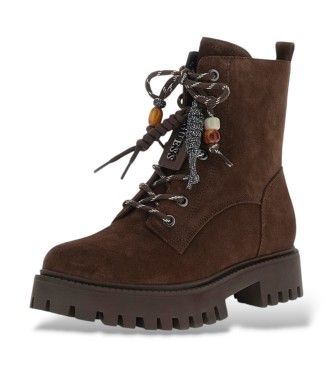Guess Fizzle Lederstiefeletten braun