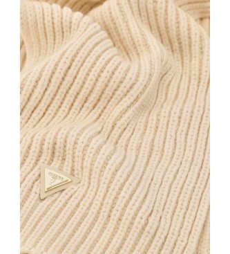 Guess Stickad halsduk Noelle II 25x190 beige