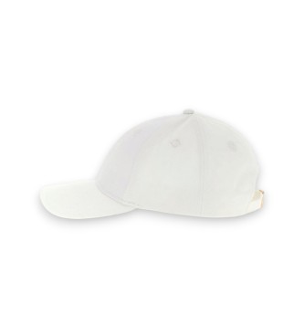 Guess White Ella logo gabardine baseball cap