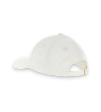 Guess White Ella logo gabardine baseball cap
