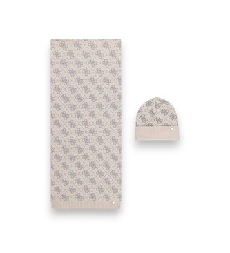 Guess Gray hat and scarf set