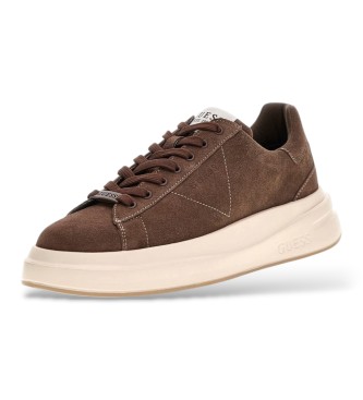 Guess Brown Elba Leather Sneakers