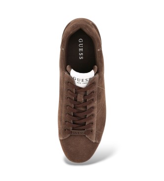 Guess Brown Elba Leather Sneakers
