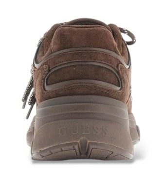 Guess Irrina Ledersneaker braun