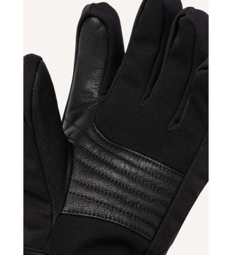 Colmar Schwarze Leder-Skihandschuhe