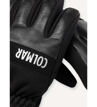 Colmar Schwarze Leder-Skihandschuhe