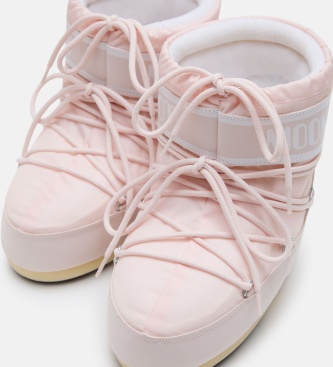 Moon Boot Nylonowe buty Icon Low w kolorze różowym