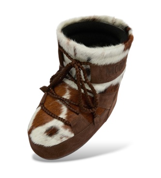 Moon Boot Icon Low Archive 1985 Cow bruna läderstövlar