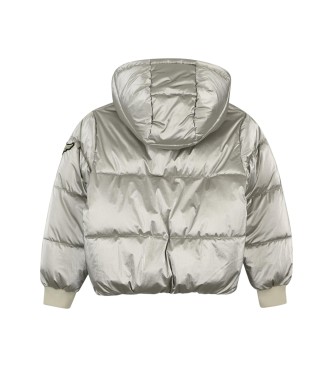 Zadig & Voltaire Quilted Coat Silver Metal