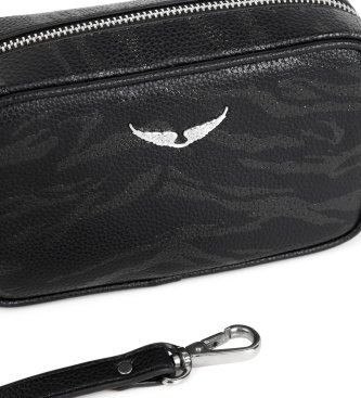 Zadig & Voltaire Schwarze genarbte Tasche