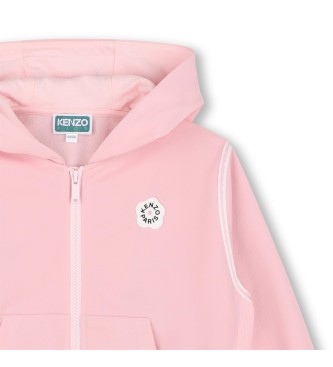 Kenzo Kids Moletom Piqué rosa