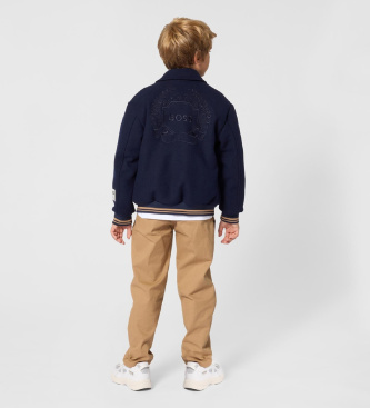 BOSS Marineblå uldjakke