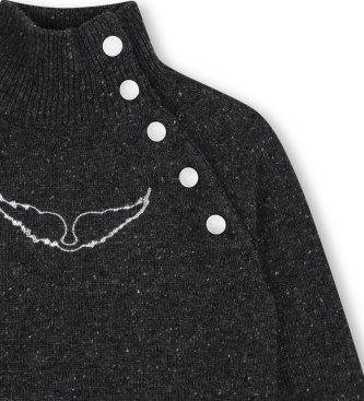 Zadig & Voltaire Jersey Logo gris oscuro