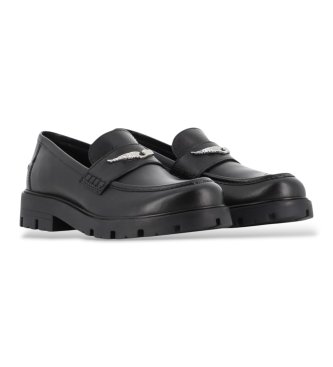 Zadig & Voltaire Black Leather Joe Loafers