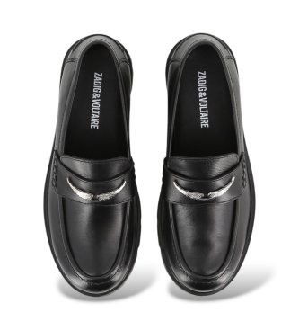 Zadig & Voltaire Black Leather Joe Loafers