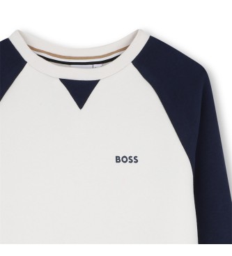 BOSS Casual hvid sweatshirt